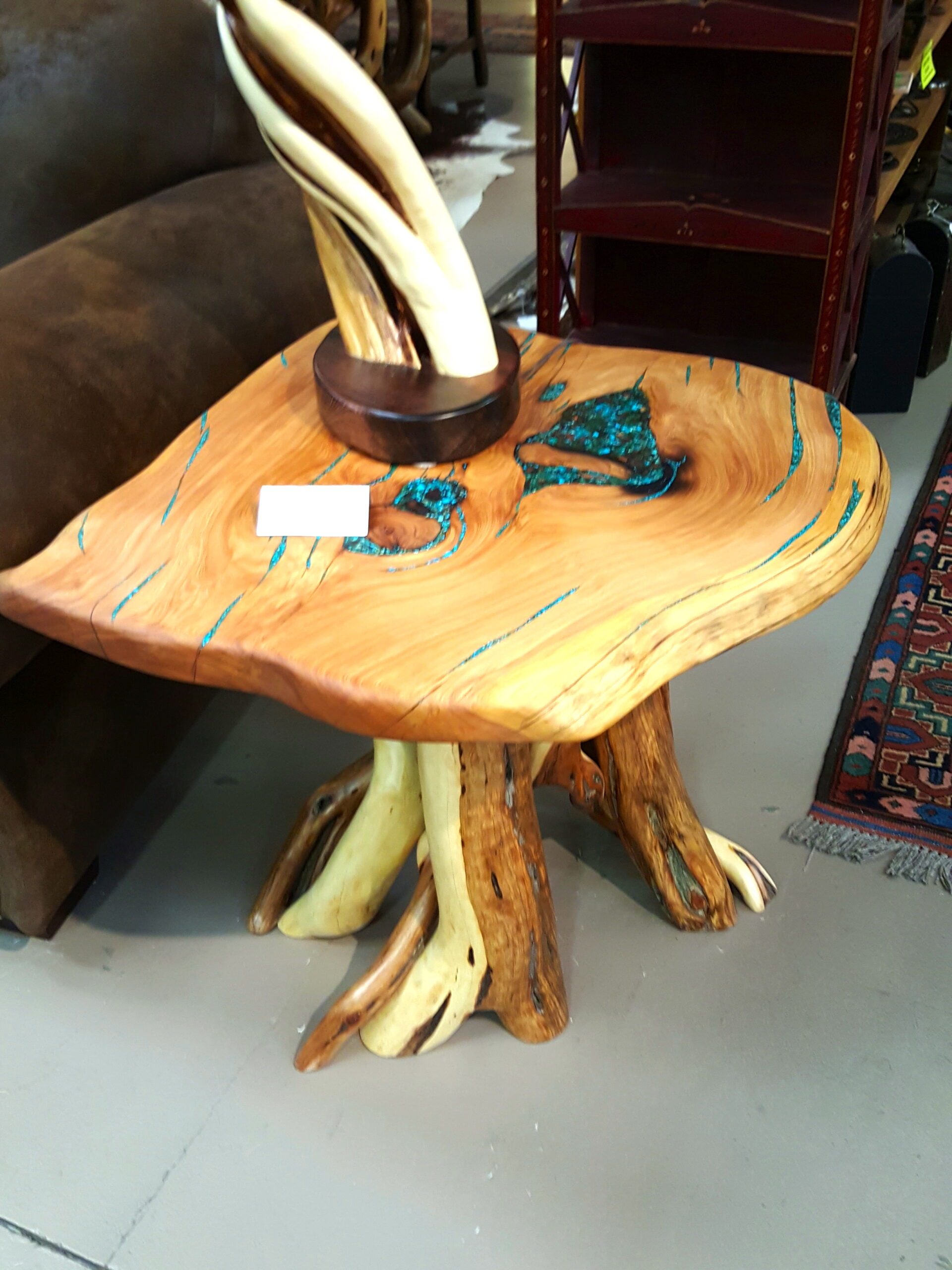 Turquoise Inlay Side Table #6