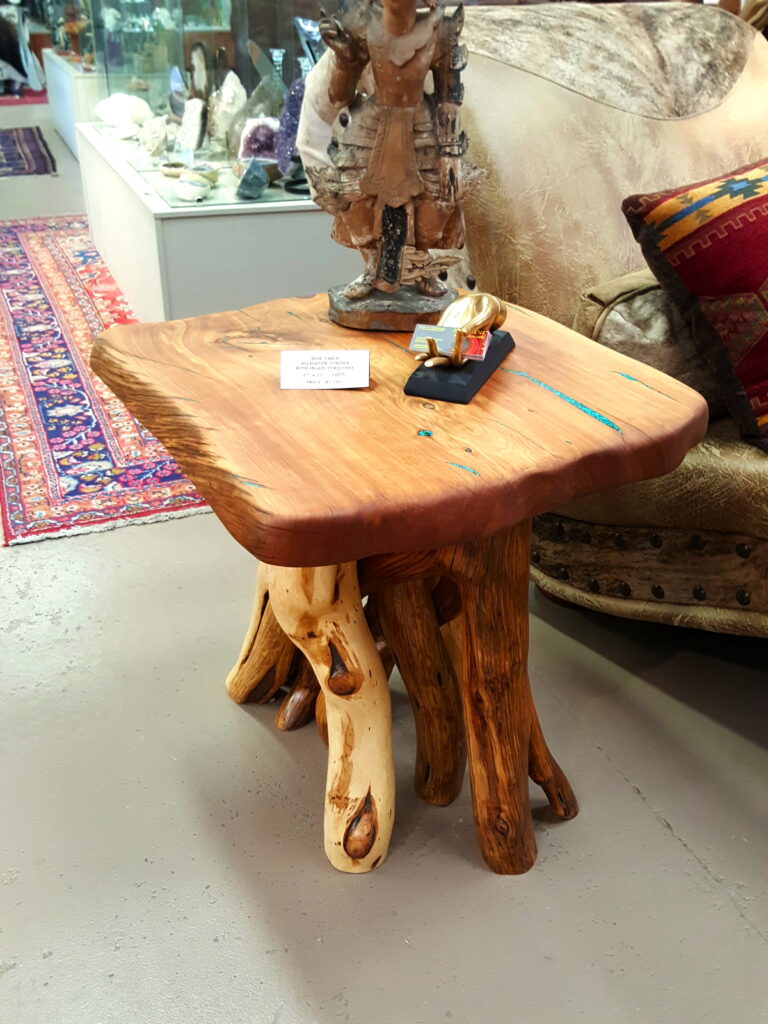 Turquoise Inlay Side Table #1