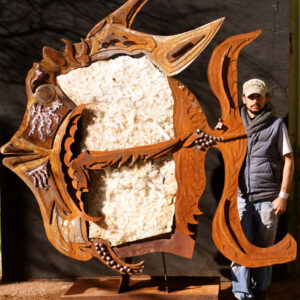 Large Fish Crystal Sculpture