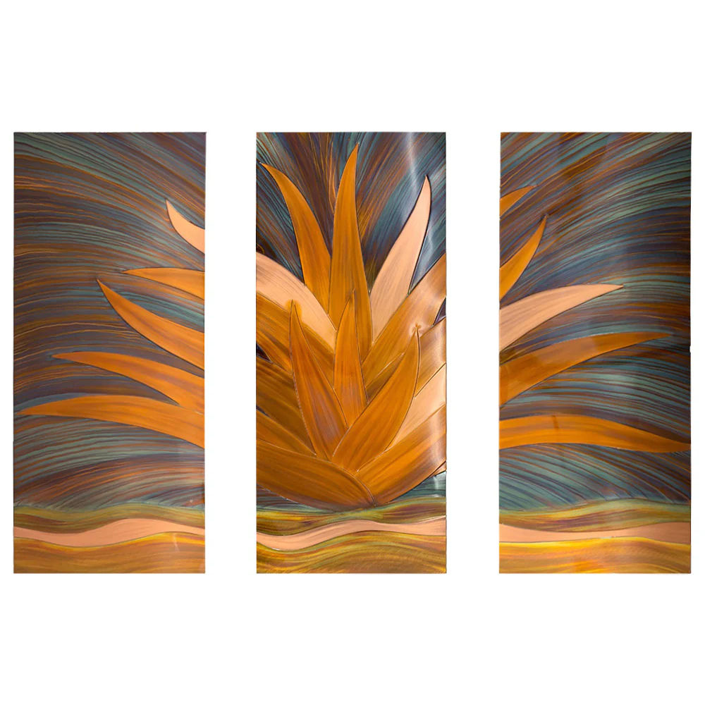 abstract art triptych