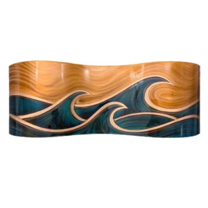 Ribbon copper wall hanging