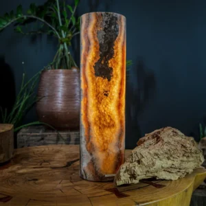 Tangerine Sierra Onyx Crystal Table Lamp