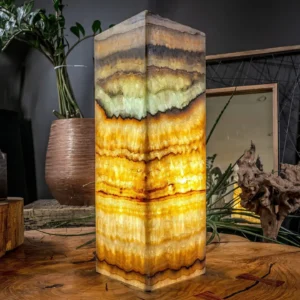 Aqua Onyx Crystal Table Lamp