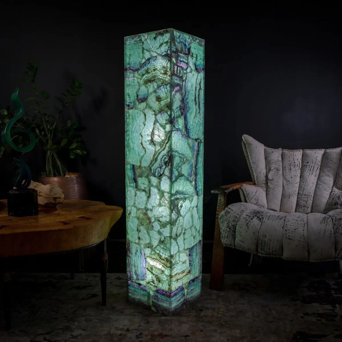 Fluorite Crystal Floor Lamp