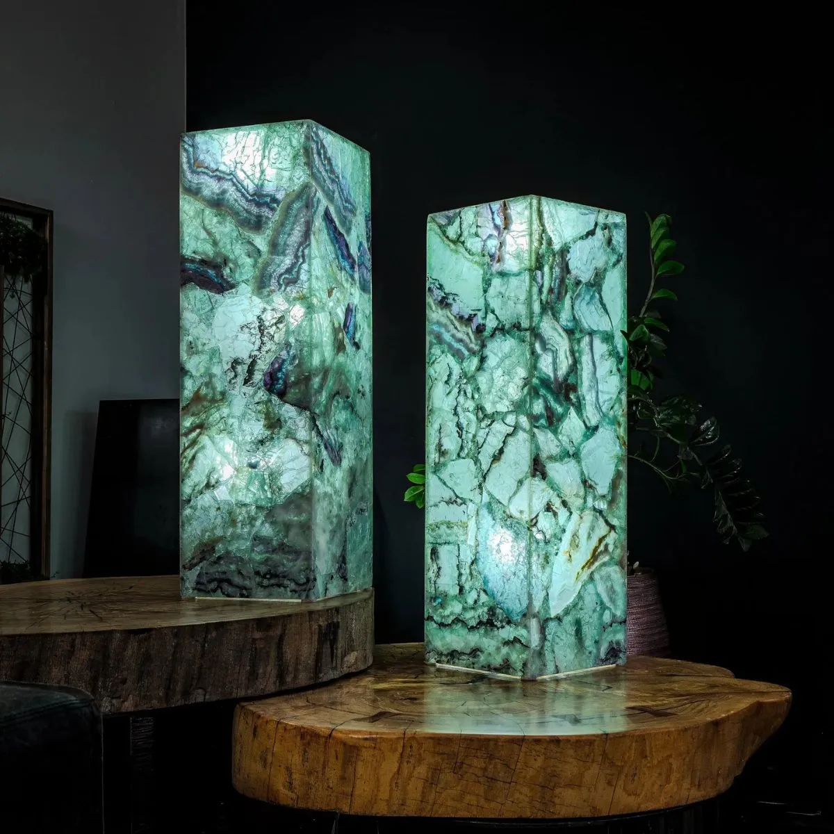 Fluorite Crystal Floor Lamps (PAIR) (1/1)