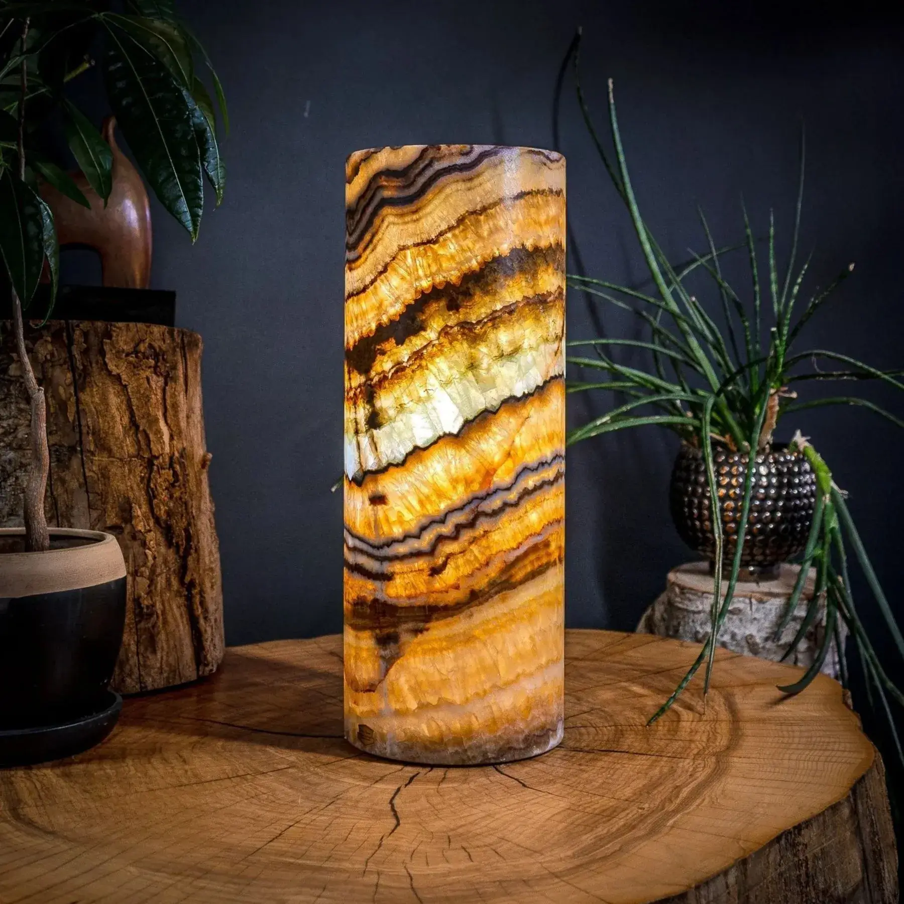Aqua Onyx Lamp (Medium Table Lamp #13)