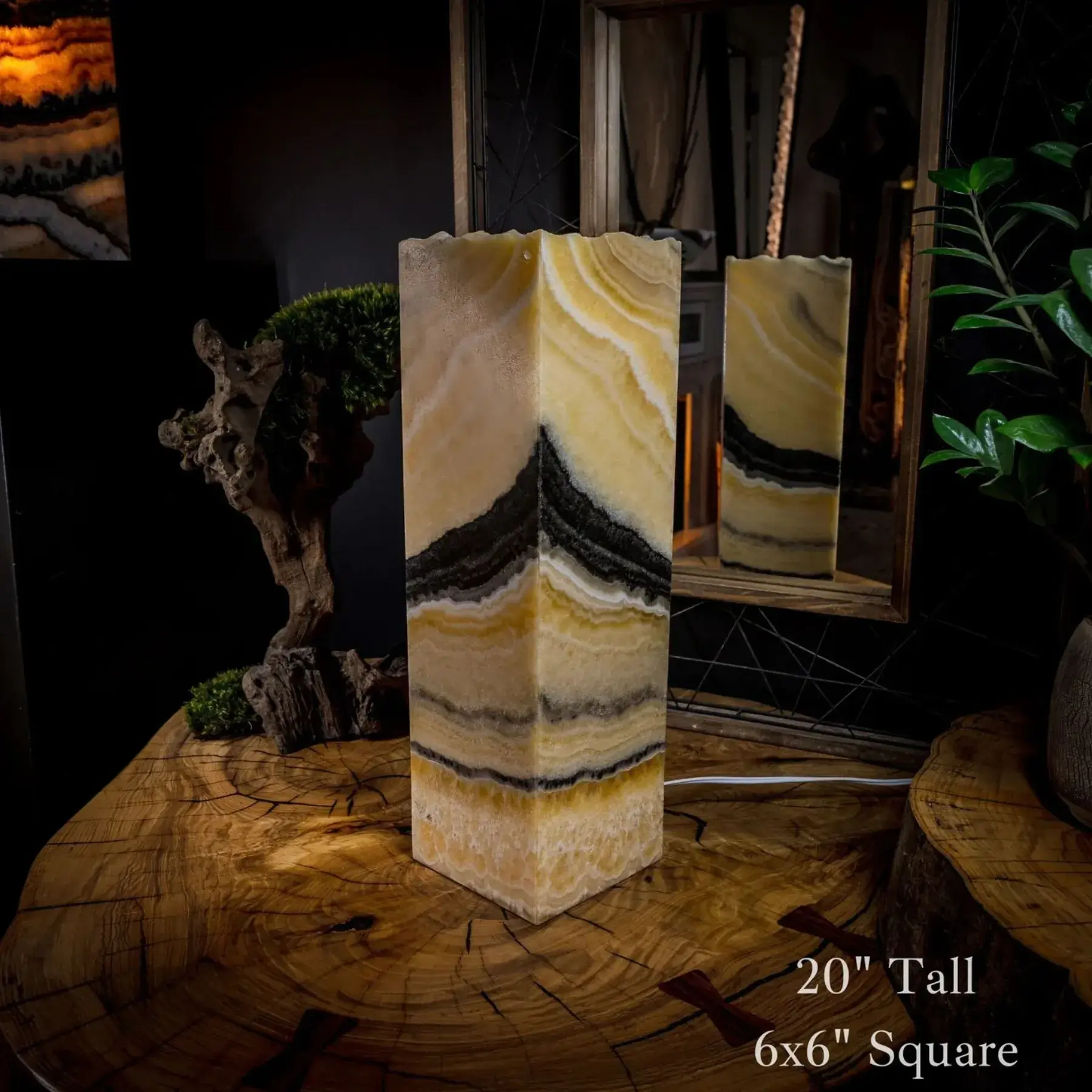 Honeycomb Onyx Table Lamp #2