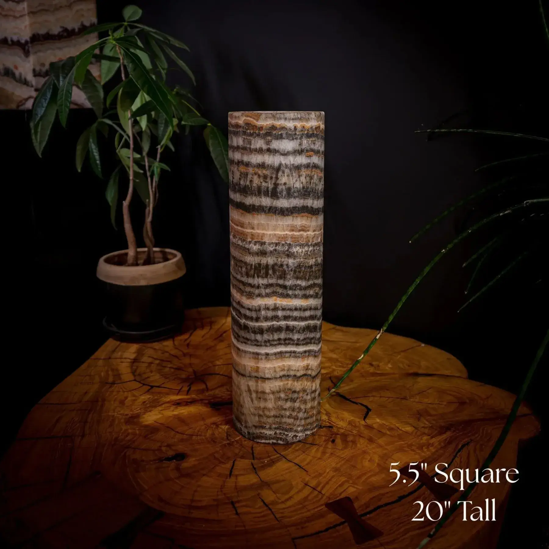 Tangerine Sierra Onyx Lamp (Table Lamp #26)