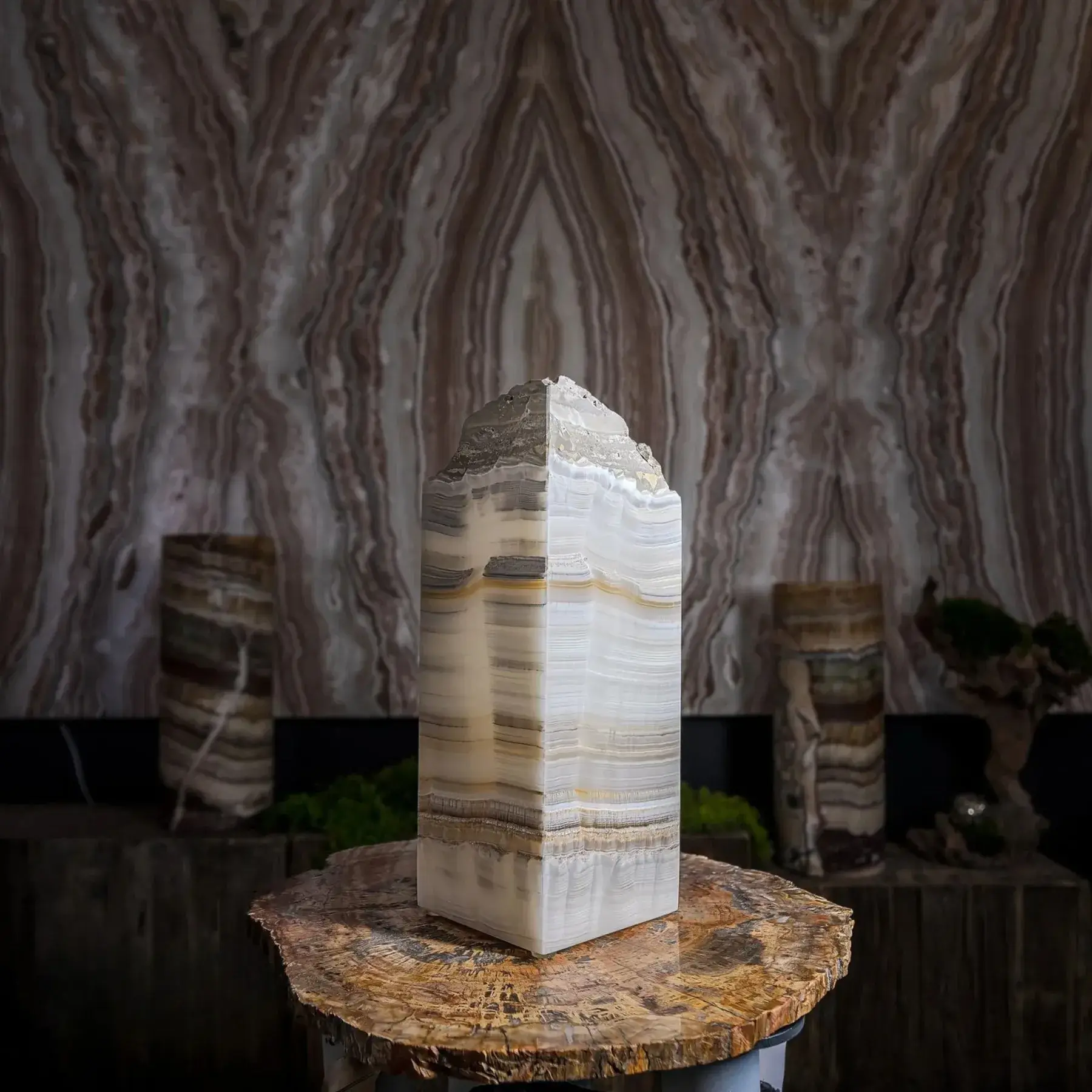 White Ice Onyx Lamp (Table Lamp #6)