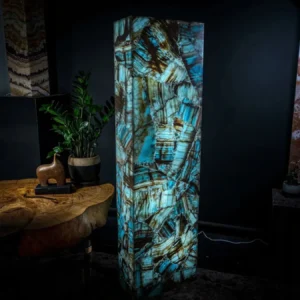 Argentina Blue Onyx Rectangle Floor Lamp