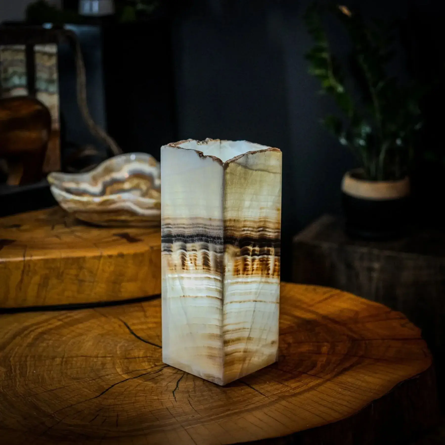 Banded Ice Onyx Lamp (Table Lamp #2)