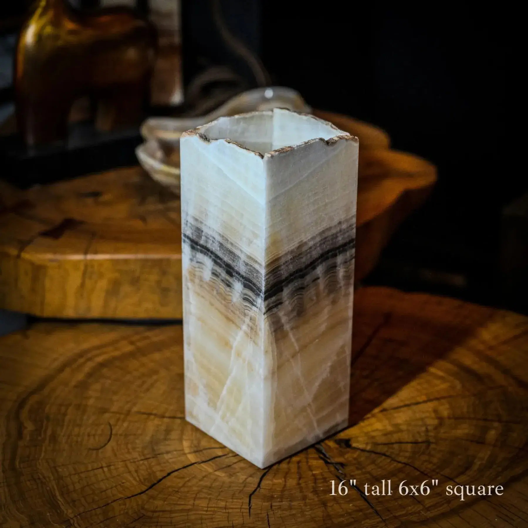 Banded Ice Onyx Lamp (Table Lamp #2)