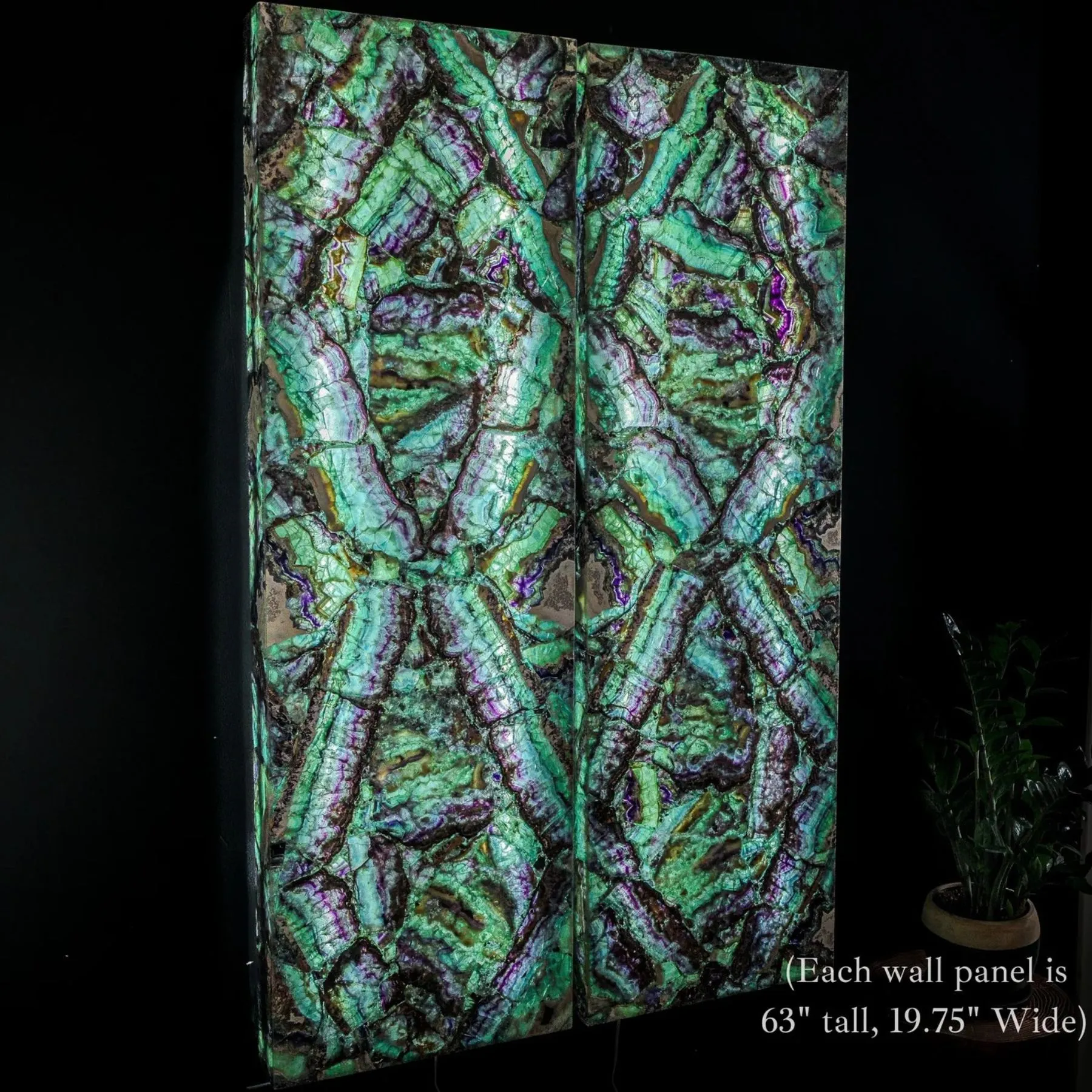 Fluorite Crystal Wall Panels (Set #8) Mosaic