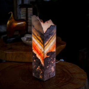 Razzberry Rosa Onyx Lamp Live Edge Table Lamp