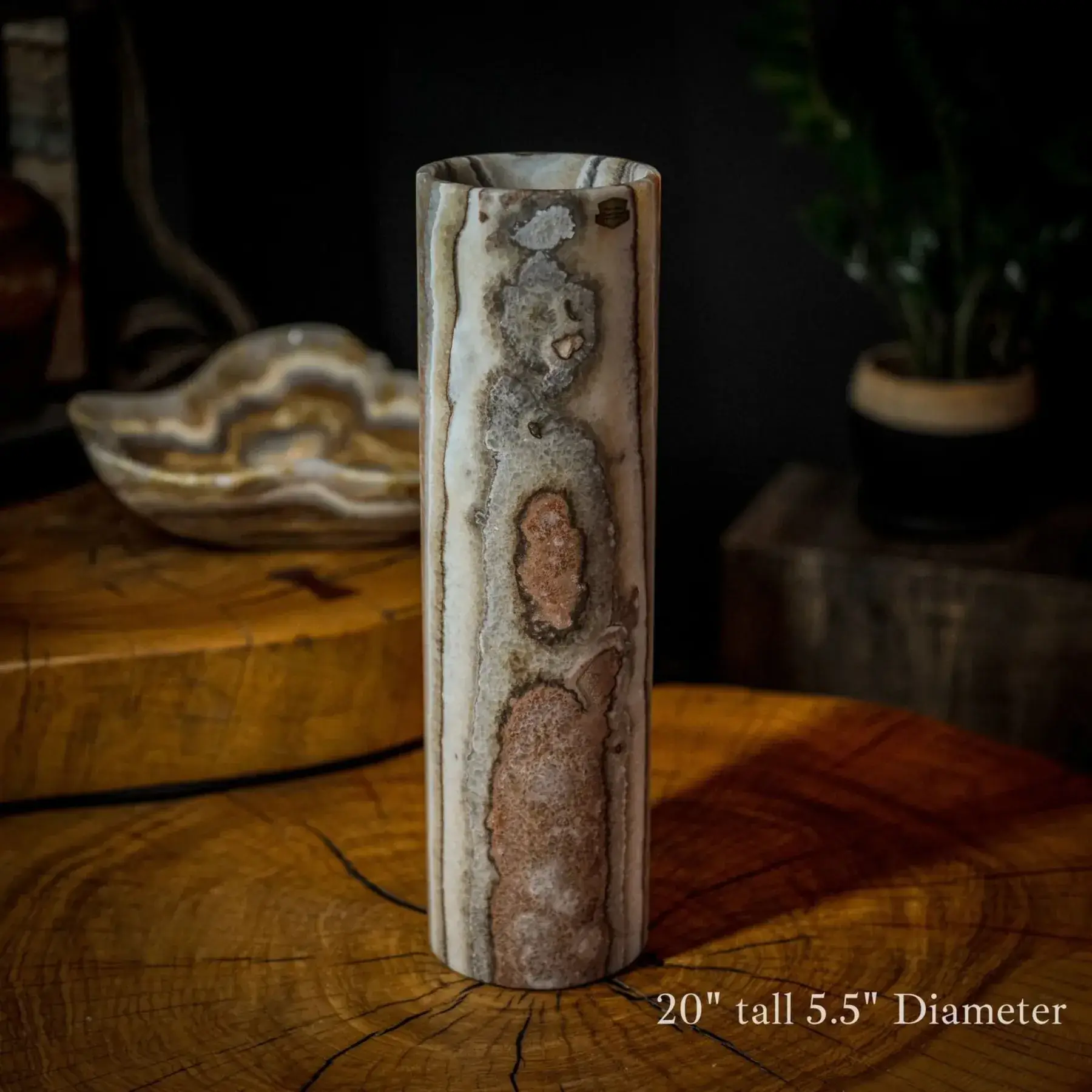 Sahara Onyx Lamp (Cylinder Table Lamp #34)