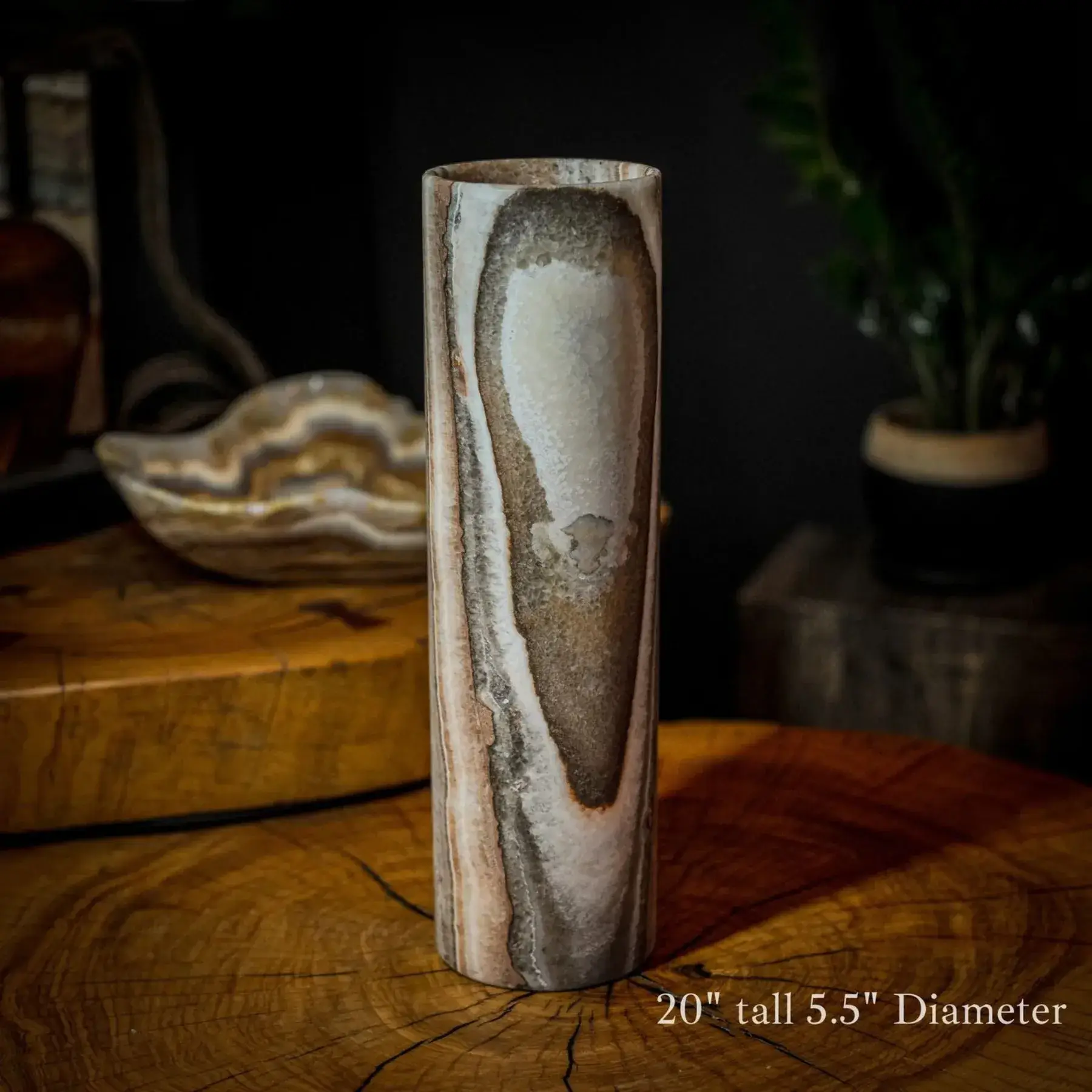 Sahara Onyx Lamp (Cylinder Table Lamp #37)