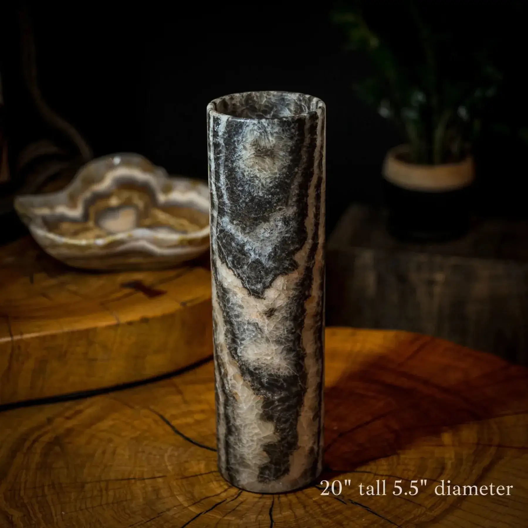 Tangerine Crystal (Onyx Table Lamp #29)