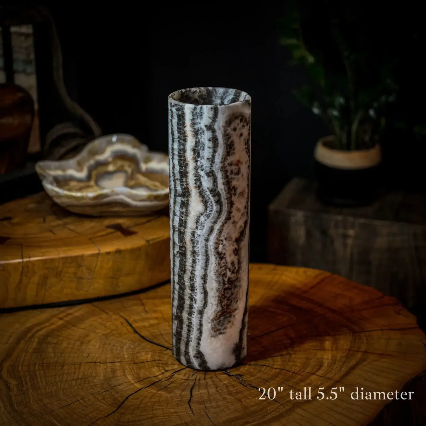 Tangerine Crystal (Onyx Table Lamp #30)