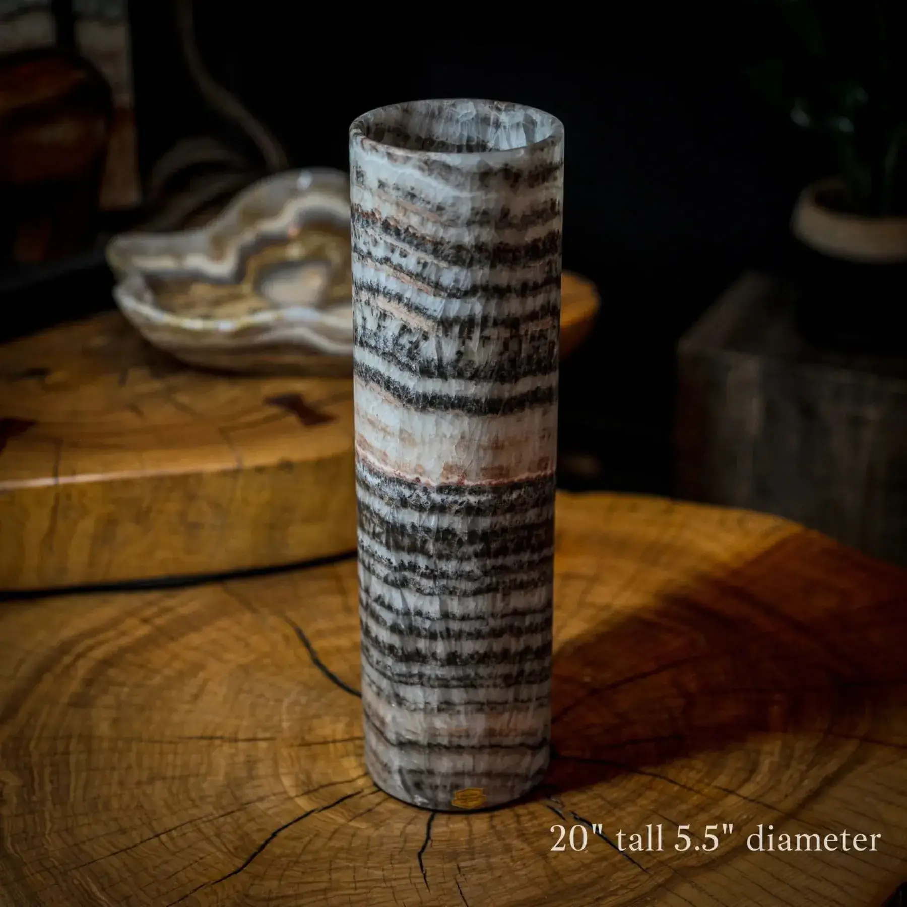 Tangerine Crystal (Onyx Table Lamp #31)