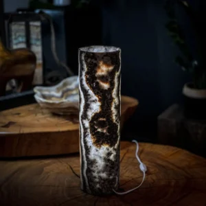 Tangerine Crystal Onyx Table Lamp