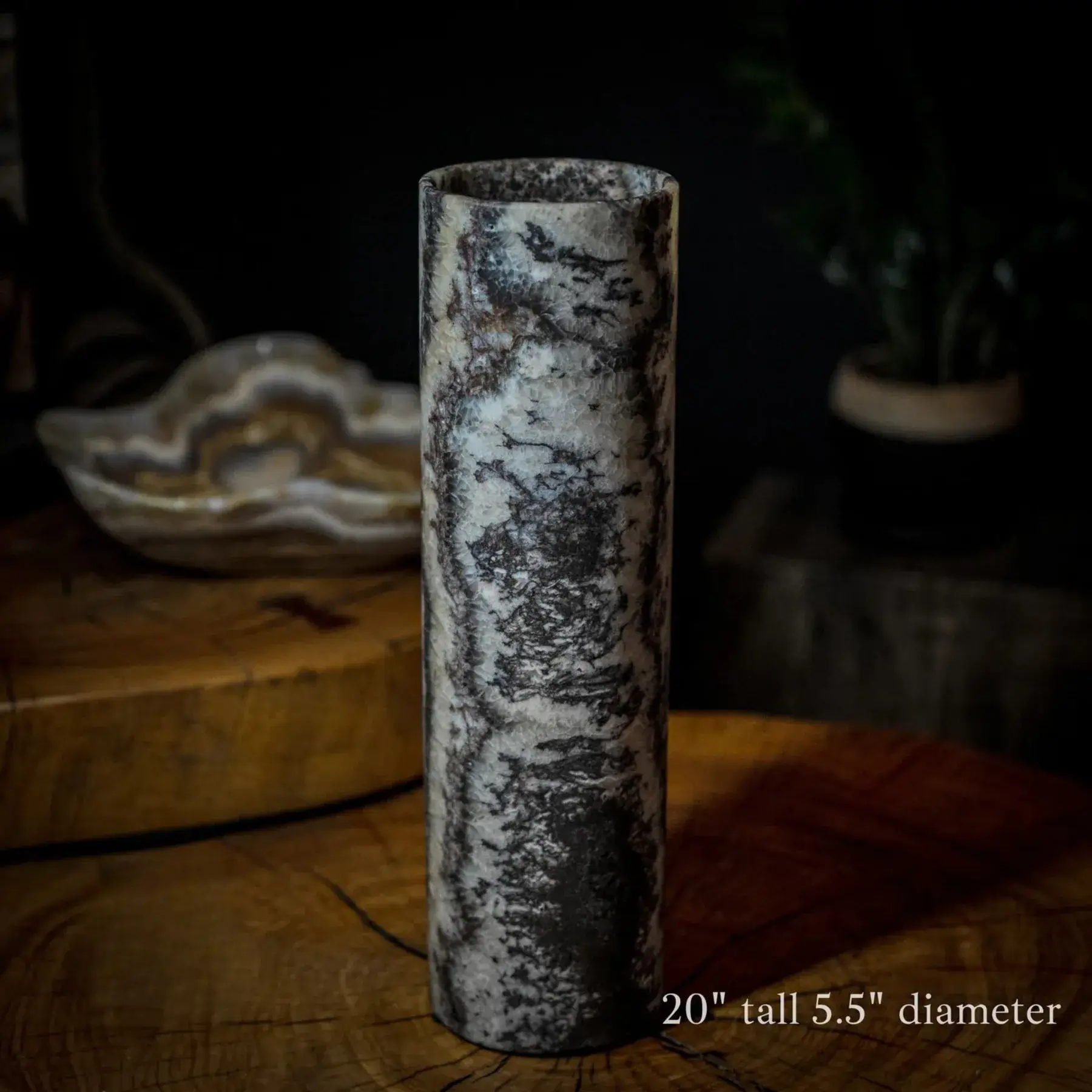 Tangerine Crystal (Onyx Table Lamp #33)