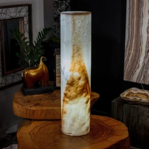 White Ice Onyx Floor Lamp