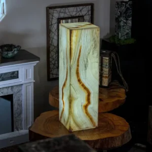 White Ice Onyx Floor Lamp