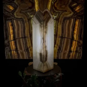 White Ice Onyx Floor Lamp