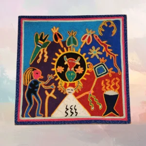 Huichol Yarn Painting 12"x12" (#16)
