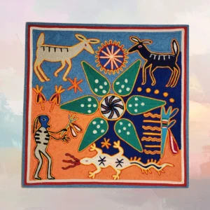 Huichol Yarn Painting 12"x12" (#17)