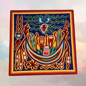 Huichol Yarn Painting 12"x12" (#24)