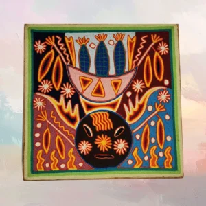 Huichol Yarn Painting 12"x12" (#26)