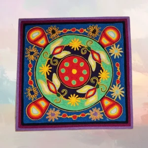 Huichol Yarn Painting 12"x12" (#27)