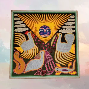 Huichol Yarn Painting 12"x12" (#31)