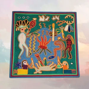 Huichol Yarn Painting 12"x12" (#32)